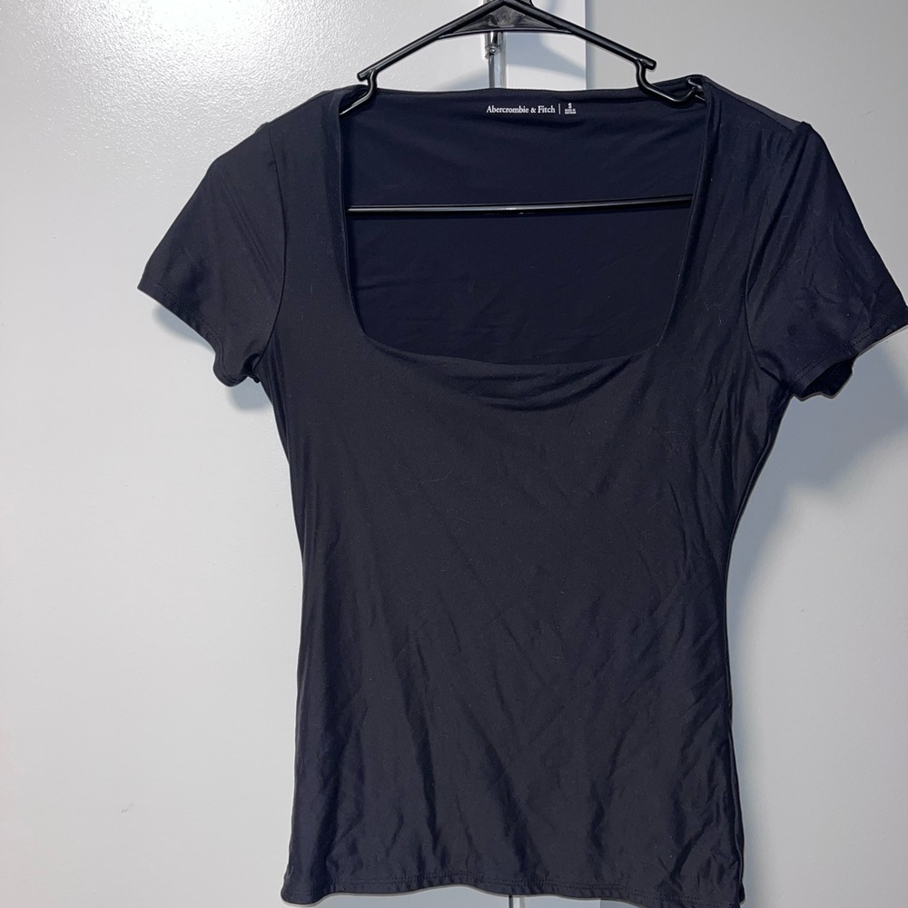 Abercrombie & Fitch Contour Short Sleeve Top- Black